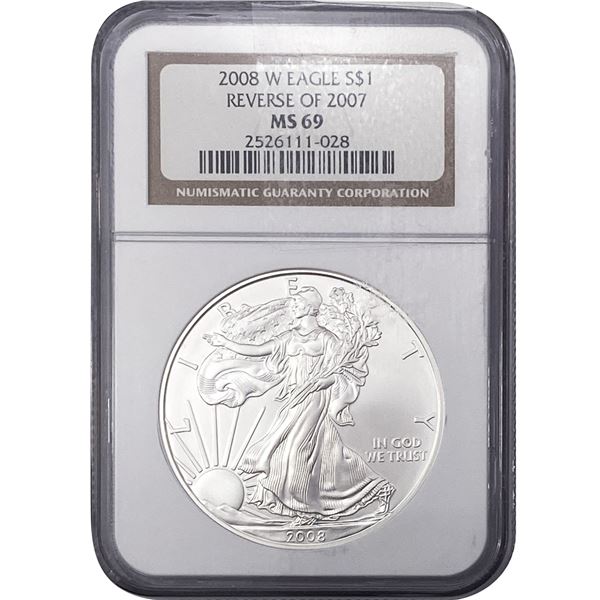 2008-W Walking Liberty Dollar NGC MS69 REVERSE