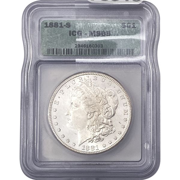 1881-S Morgan Silver Dollar ICG MS65