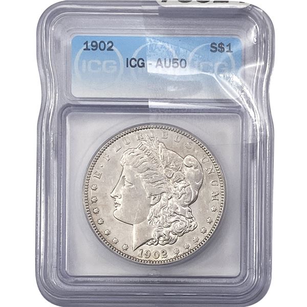 1902 Morgan Silver Dollar ICG AU50