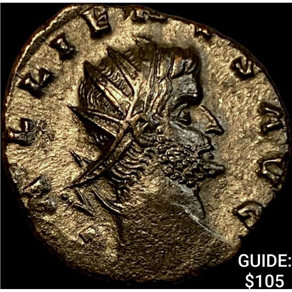 Roman Gallienus 253-268 AD Bronze Dbl Denarius CHOICE AU