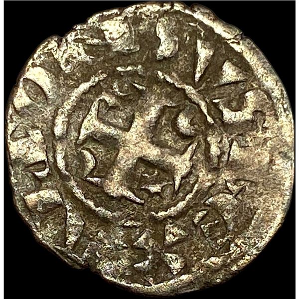 1248-1279 Portugal Alfonso III Silver Dinero NEARLY UNCIRCULATED