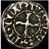 1297-1301 Greece Frankish Crusader Silver Denier NEARLY UNCIRCULATED
