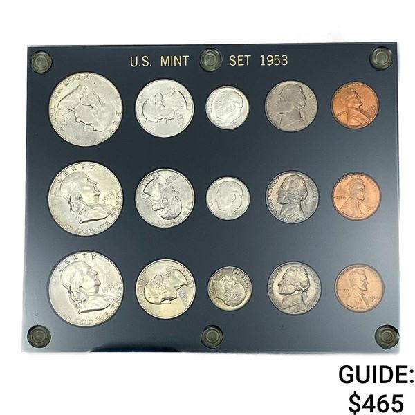 [15 Coins] 1953 LIberty U.S. Mint Set-P,D,S