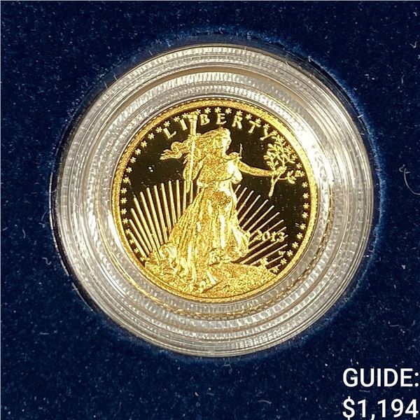 2013 $5 Gold American Eagle 1/10oz