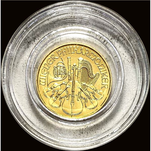 2020 1/10oz Gold Austrian Philharmonic 10  Euro SUPERB GEM BU