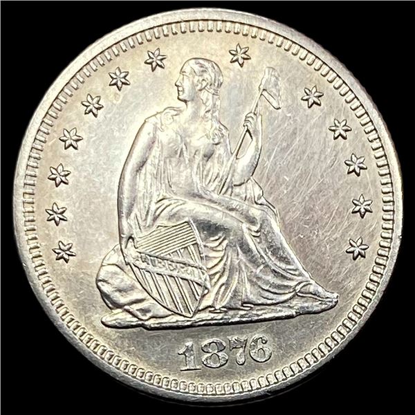 1876-S Silver Seated Liberty Quarter UNCIRCULATED