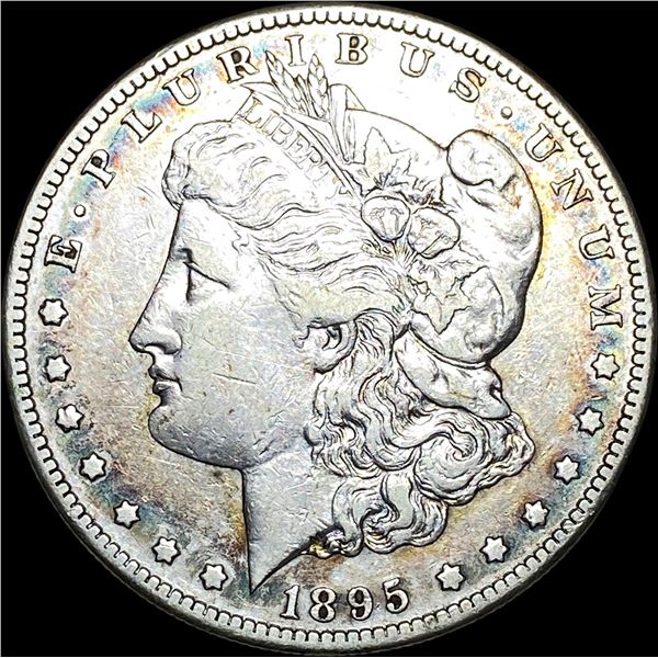 1895-S Silver Morgan Dollar Toned NEARLY UNCIRCULATED