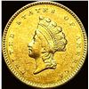 Image 1 : 1854 Gold $1 Indian Head Type 2  NEARLY UNCIRCULATED