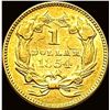 Image 2 : 1854 Gold $1 Indian Head Type 2  NEARLY UNCIRCULATED