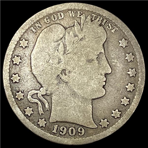 1909 Barber Quarter NICELY CIRCULATED