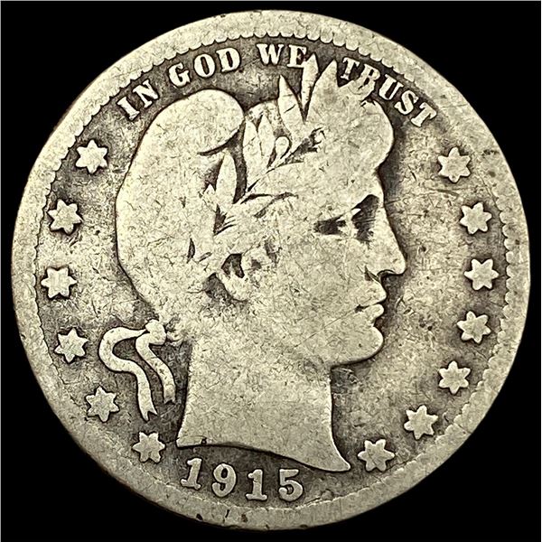 1915-S Silver Barber Quarter NICELY CIRCULATED