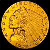 Image 1 : 1909 Indian Head Gold $2.50 Quarter Eagle CLOSELY UNCIRCULATED