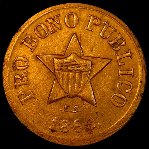 1863 Civil War Token New York Fuld 630AY-1a. LIGHTLY CIRCULATED