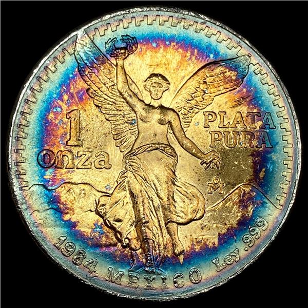 1984 Mexico Silver 1 Onza Libertad GEM BU