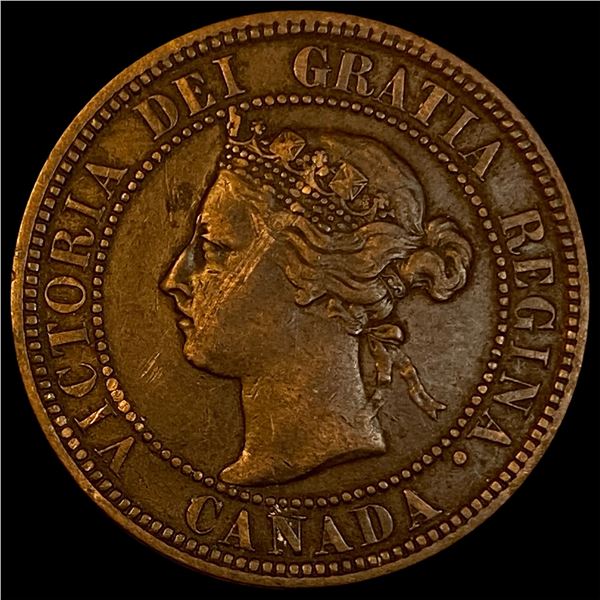 1900 Canada Bronze 1 Cent H Mint Mark LIGHTLY CIRCULATED