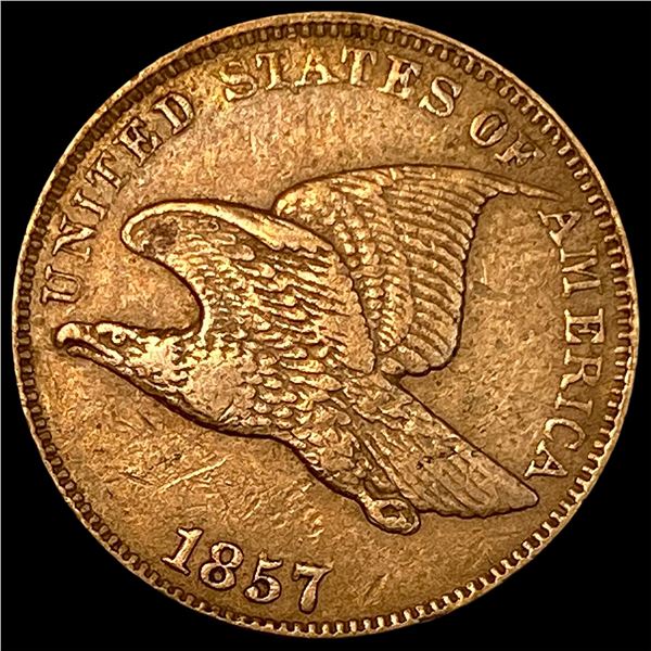 1857 Copper-Nickel Flying Eagle Cent NEARLY UNCIRCULATED