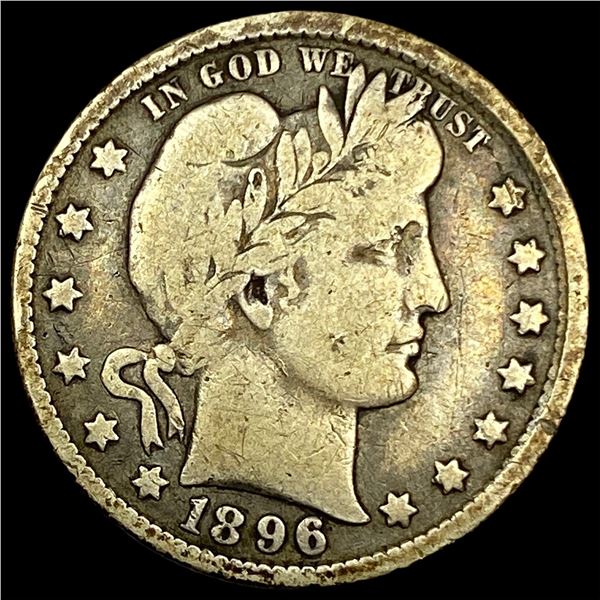 1896 Silver Barber Quarter NICELY CIRCULATED