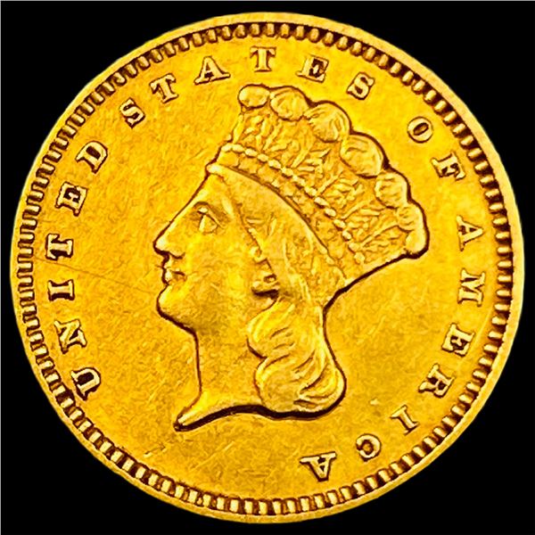 1873 Gold $1 Indian Head CLOSELY UNCIRCULATED