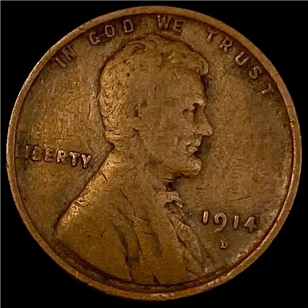 1914-D Bronze Lincoln Wheat Cent NICELY CIRCULATED