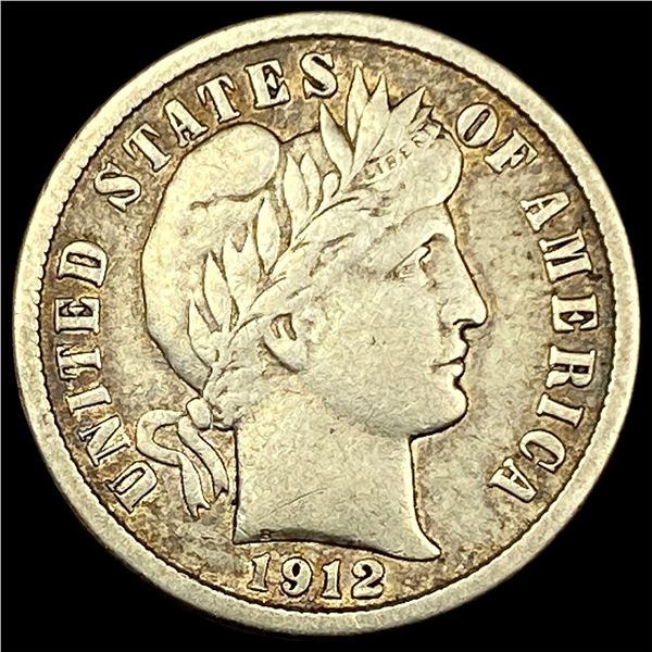 1912 Barber Dime LIGHTLY CIRCULATED