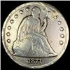 Image 1 : 1871 Silver Seated Liberty Dollar NICELY CIRCULATED