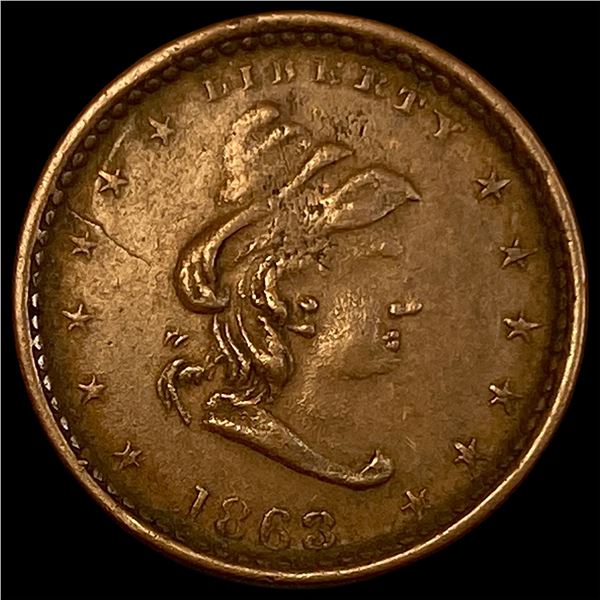 1863 Civil War Token - Union Forever LIGHTLY CIRCULATED