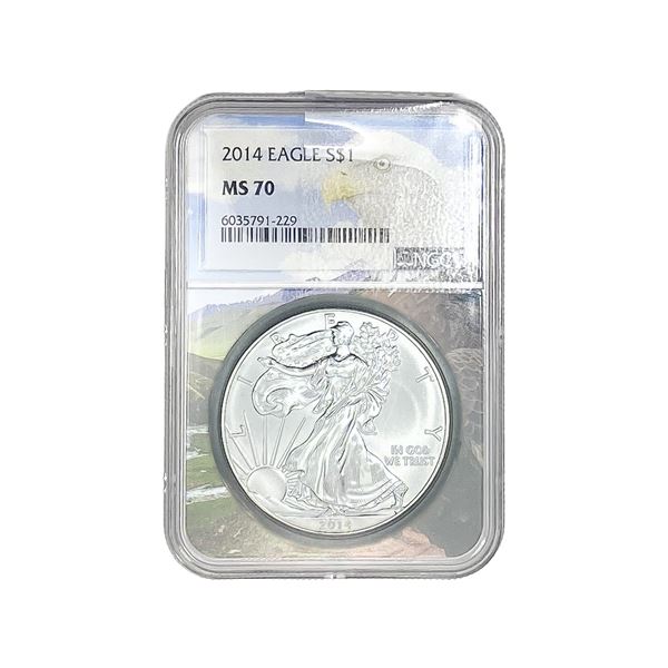 2014 Silver Eagle NGC MS70