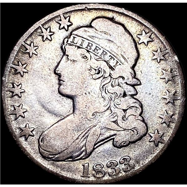 1833 Capped Bust Half Dollar LIGHTLY CIRCULATED