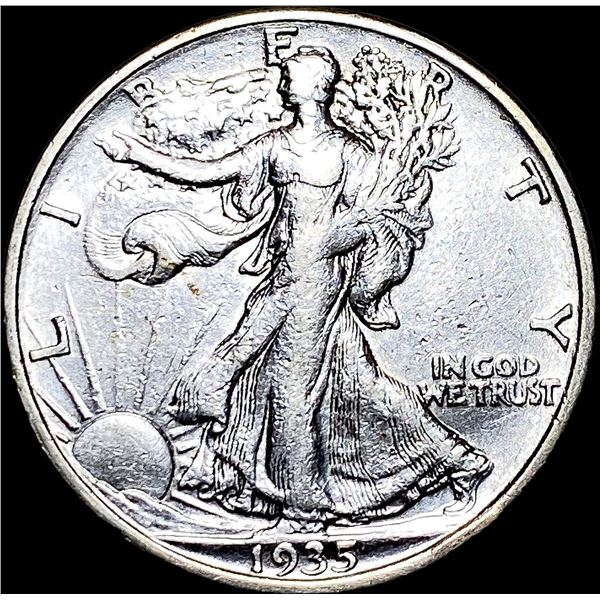 1935-S Silver Walking Liberty Half Dollar NEARLY UNCIRCULATED