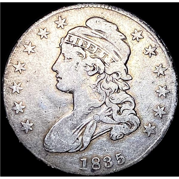 1835 Capped Bust Silver Half Dollar LIGHTLY CIRCULATED