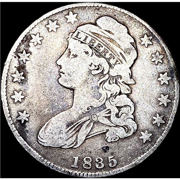 1835 Capped Bust Half Dollar LIGHTLY CIRCULATED