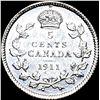 Image 2 : 1911 Canada Silver 5 Cents CLOSELY UNCIRCULATED