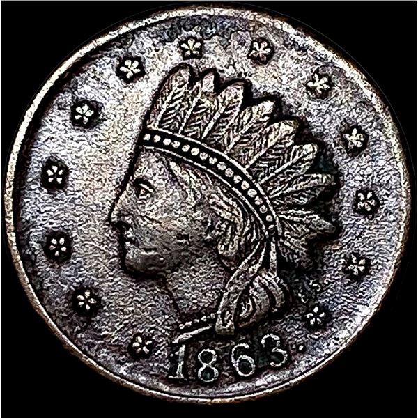 1863 Civil War Token - Not One Cent LIGHTLY CIRCULATED