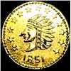Image 1 : 1851 California Gold 1/2 Dollar Token HIGH GRADE