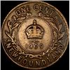 Image 2 : 1909 Newfoundland Bronze 1 Cent LIGHTLY CIRCULATED