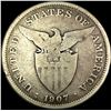 Image 2 : 1907-S Silver One Peso Philippines NICELY CIRCULATED