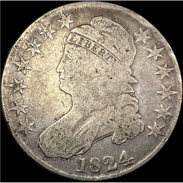 1824 Capped Bust Half Dollar LIGHTLY CIRCULATED