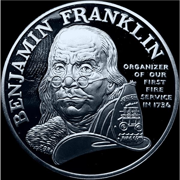 Benjamin Franklin Firefighters Medal (P) GEM BU