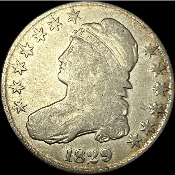 1829 Capped Bust Half Dollar LIGHTLY CIRCULATED