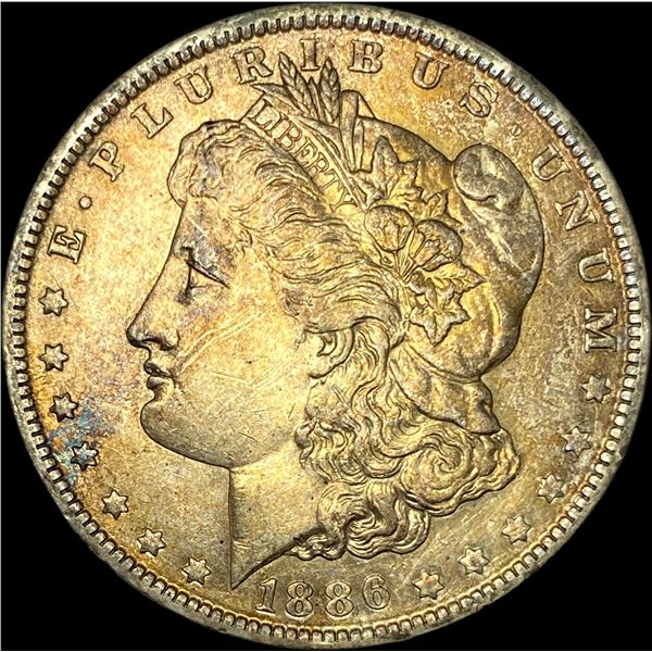 1886 Toned Morgan Silver Dollar CLOSELY UNCIRCULATED