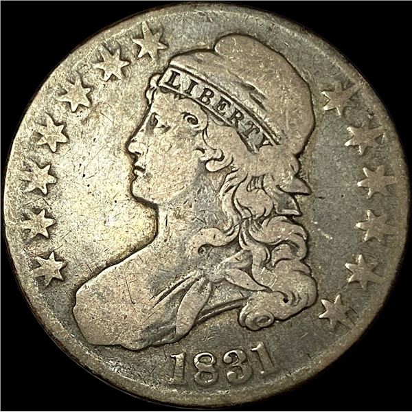 1831 Silver Capped Bust Half Dollar LIGHTLY CIRCULATED