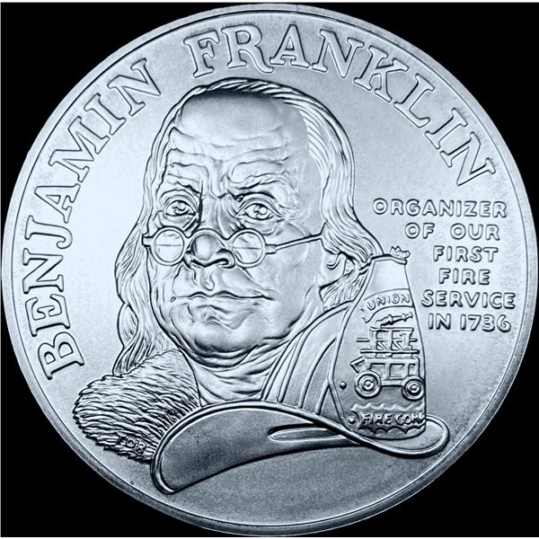 Benjamin Franklin Firefighters Medal (Philadelphia Mint) GEM BU