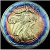 Image 1 : 2015 Toned Silver American Eagle SUPERB GEM BU