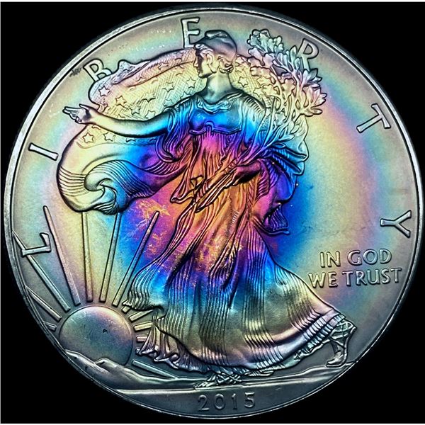 2015 Toned Silver American Eagle $1 SUPERB GEM BU