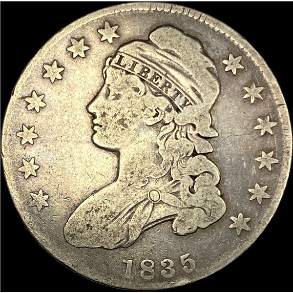 1835 Capped Bust Half Dollar LIGHTLY CIRCULATED