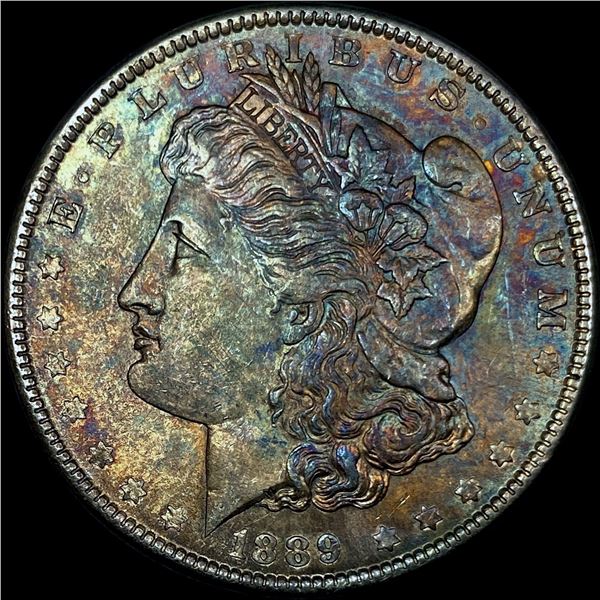 1889-O Toned Silver Morgan Dollar SUPERB GEM BU