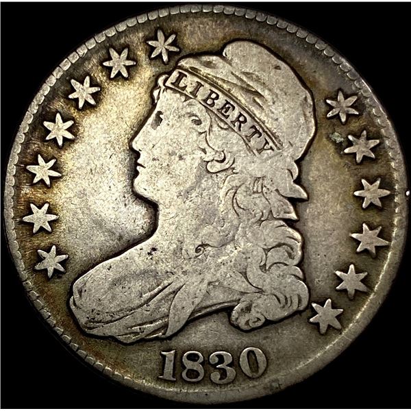 1830 Capped Bust Half Dollar LIGHTLY CIRCULATED