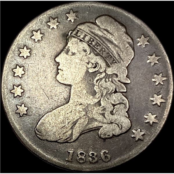 1836 Capped Bust Half Dollar LIGHTLY CIRCULATED