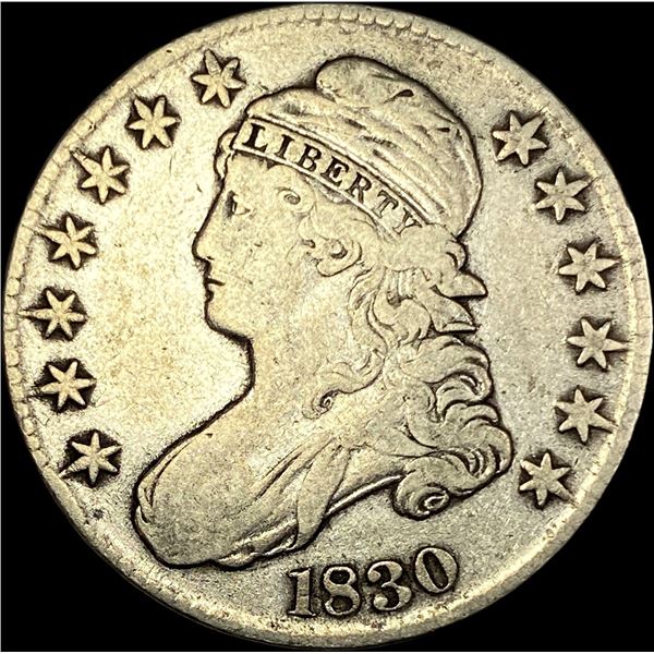 1830 Capped Bust Half Dollar LIGHTLY CIRCULATED