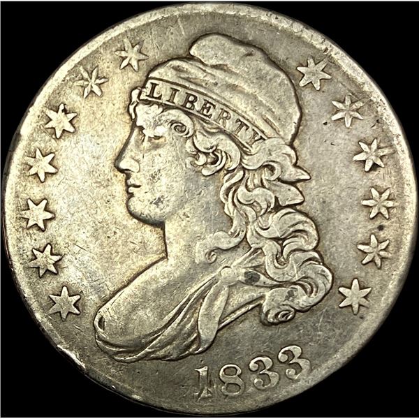 1833 Capped Bust Half Dollar LIGHTLY CIRCULATED